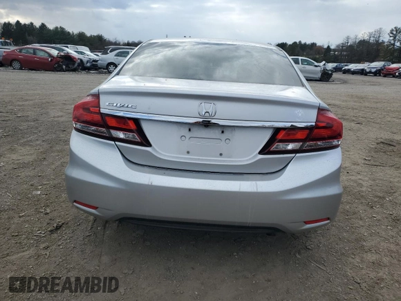 2015 Honda Civic Sedan LX with VIN 19XFB2F55FE202125, listed as a Copart auction lot 82158514 with 0 mi miles and Salvage Title. Bid and sale history available at carsss.com. Image 6.