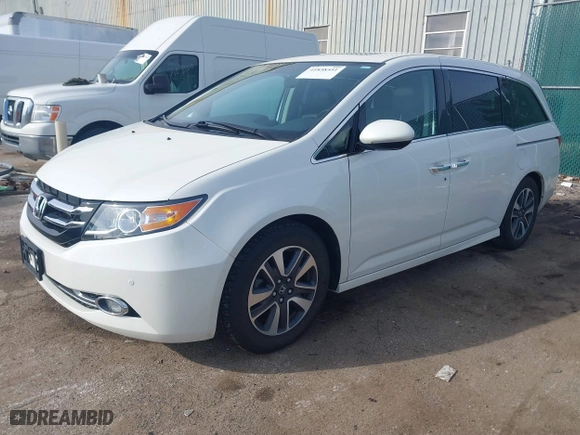 2015 Honda Odyssey Touring Elite with VIN 5FNRL5H9XFB121921, listed as a IAAI auction lot 41858551 with 61,506 mi miles. Bid and sale history available at carsss.com. Image 17.