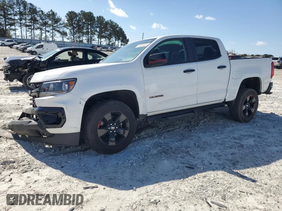 2021 Chevrolet Colorado 2WD LT with VIN 1GCGSCEA8M1277653, listed as a Copart auction lot 50004085 with 82,219 mi miles and Salvage title. Bid and sale history available at DreamBid. Image 1.