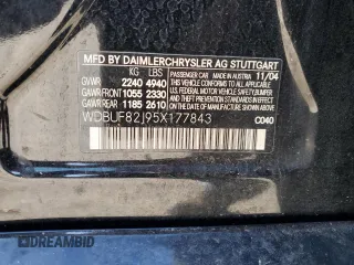2005 Mercedes-Benz E 320 with VIN WDBUF82J95X177843, listed as a Copart auction lot 86973904 with Not Provided miles and Salvage Title. Bid and sale history available at DreamBid. Image 12.