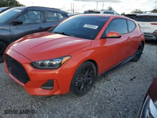 2019 Hyundai Veloster Turbo R-Spec with VIN KMHTH6AB0KU018904, listed as a Copart auction lot 77223314 with 82,877 mi miles and Salvage Title. Bid and sale history available at carsss.com. Image 1.
