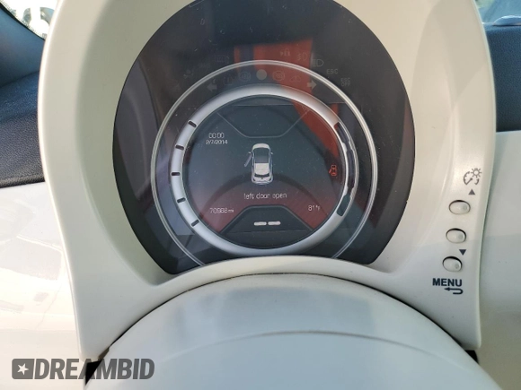 2015 FIAT 500e with VIN 3C3CFFGE7FT507347, listed as a Copart auction lot 83441424 with 70,988 mi miles and Clean Title. Bid and sale history available at carsss.com. Image 9.