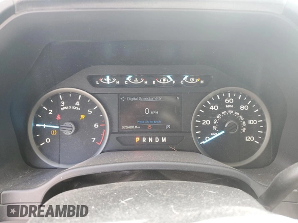 2019 Ford F-150 XL with VIN 1FTFX1E53KFA03720, listed as a Copart auction lot 49747035 with 75,468 mi miles and Salvage Title. Bid and sale history available at carsss.com. Image 9.