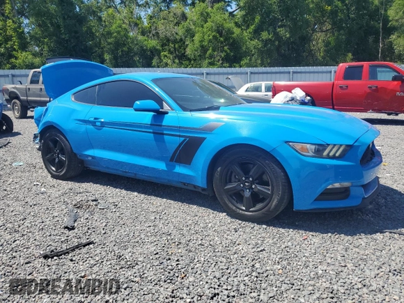 2017 Ford Mustang V6 with VIN 1FA6P8AMXH5246807, listed as a Copart auction lot 53304045 with 147,064 mi miles and Salvage Title. Bid and sale history available at carsss.com. Image 4.