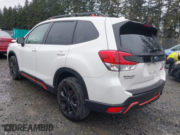 2022 Subaru Forester Sport with VIN JF2SKAJC5NH509075, listed as a IAAI auction lot 41977015 with 35,872 mi miles. Bid and sale history available at carsss.com. Image 3.