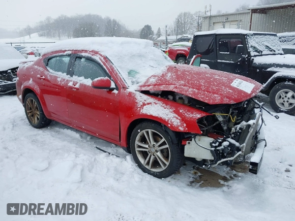 2013 Dodge Avenger SXT with VIN 1C3CDZCB2DN596616, listed as a IAAI auction lot 41368420 with 83,560 mi miles and . Bid and sale history available at carsss.com. Image 1.