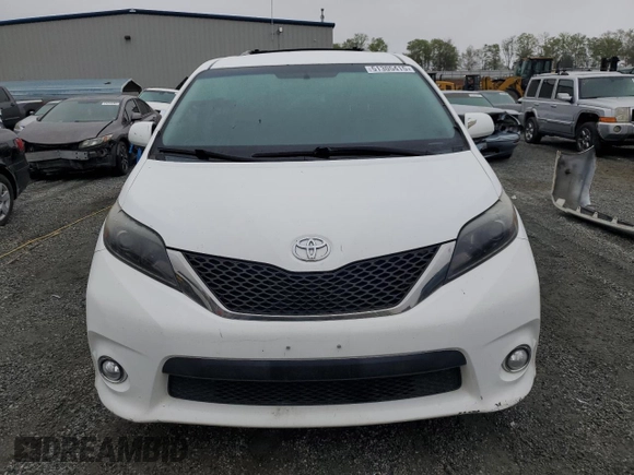 2015 Toyota Sienna SE with VIN 5TDXK3DCXFS670630, listed as a Copart auction lot 51305415 with 142,892 mi miles and Salvage Title. Bid and sale history available at carsss.com. Image 5.