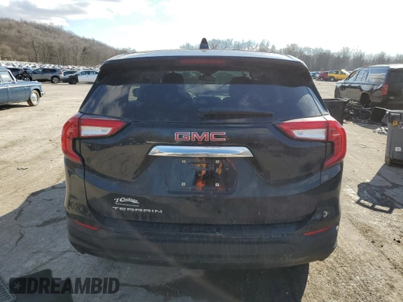 2023 GMC Terrain SLE with VIN 3GKALMEG6PL226487, listed as a Copart auction lot 43972505 with 37,970 mi miles and Salvage Title. Bid and sale history available at carsss.com. Image 6.