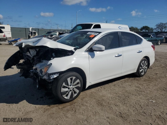 2019 Nissan Sentra S with VIN 3N1AB7AP8KY334811, listed as a Copart auction lot 44051945 with 55,060 mi miles and Non Repairable. Bid and sale history available at carsss.com. Image 1.