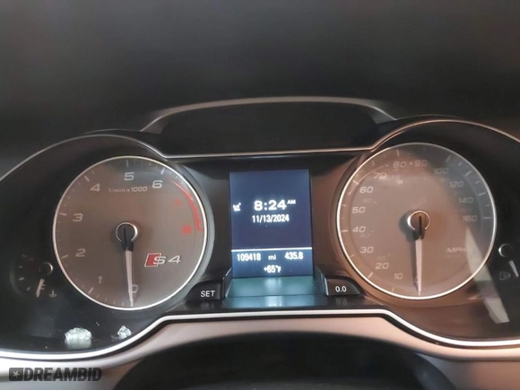 2014 Audi S4 Premium Plus with VIN WAUBGAFL9EA001206, listed as a IAAI auction lot 40842184 with 109418 miles. Bid and sale history available at carsss.com. Image 7.