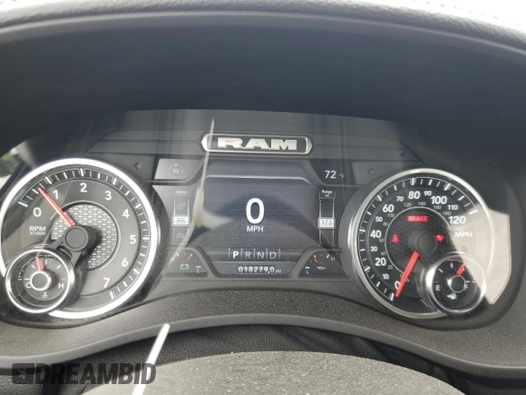 2023 Ram 2500 Laramie with VIN 3C6UR5FJ1PG634158, listed as a Copart auction lot 57164505 with 18,279 mi miles and Salvage title. Bid and sale history available at DreamBid. Image 9.