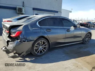 2019 BMW 3 Series 330i with VIN 3MW5R1J59K8B02799, listed as a Copart auction lot 88078385 with 38,362 mi miles and Salvage Title. Bid and sale history available at carsss.com. Image 3.