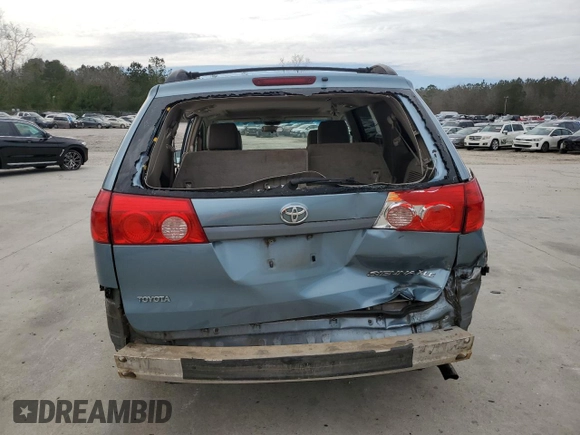 2008 Toyota Sienna XLE with VIN 5TDZK22C18S171787, listed as a Copart auction lot 48353945 with 168,308 mi miles and Salvage Title. Bid and sale history available at carsss.com. Image 6.