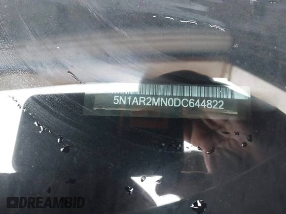 2013 Nissan Pathfinder SV with VIN 5N1AR2MN0DC644822, listed as a IAAI auction lot 42442620 with 135,679 mi miles and . Bid and sale history available at DreamBid. Image 9.
