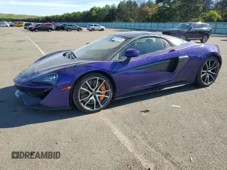 2018 McLaren 570S z VIN SBM13FAA8JW005006, wystawiony jako Copart lot #59641834 z przebiegiem 38 683 mil mil oraz Szkody całkowita. Historia ofert i sprzedaży dostępna na DreamBid. Obrazek 1.