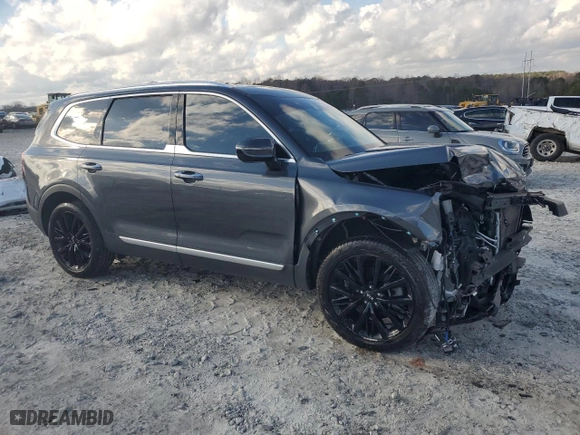 2021 Kia Telluride SX with VIN 5XYP54HC9MG166412, listed as a Copart auction lot 85106054 with 30,252 mi miles and Salvage Title. Bid and sale history available at carsss.com. Image 4.