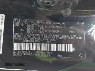 2015 Toyota Sienna Ltd with VIN 5TDDK3DC6FS122871, listed as a IAAI auction lot 41396052 with 133,161 mi miles. Bid and sale history available at carsss.com. Image 9.