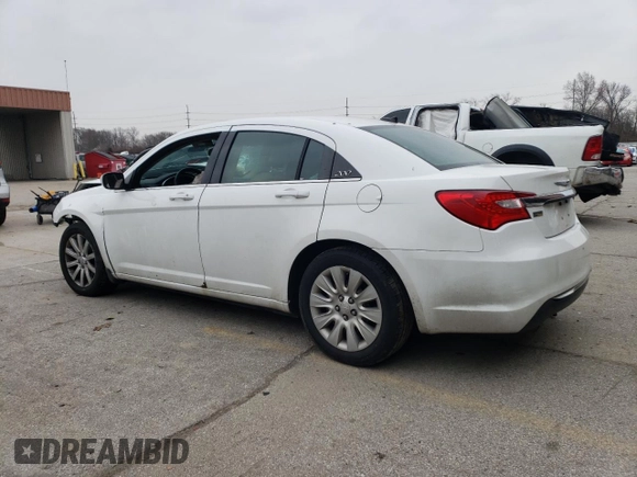 2013 Chrysler 200 LX with VIN 1C3CCBAG2DN591408, listed as a Copart auction lot 82182224 with 0 mi miles and Salvage Title. Bid and sale history available at carsss.com. Image 2.