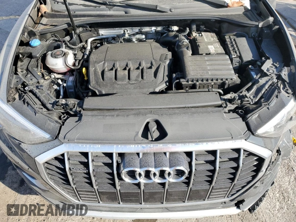 2022 Audi Q3 Premium with VIN WA1AUCF32N1001495, listed as a Copart auction lot 83381104 with 24,682 mi miles and Salvage Title. Bid and sale history available at carsss.com. Image 12.