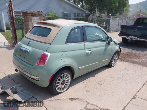 2013 FIAT 500 Lounge with VIN 3C3CFFER3DT536623, listed as a IAAI auction lot 42425991 with 87,905 mi miles and . Bid and sale history available at DreamBid. Image 4.