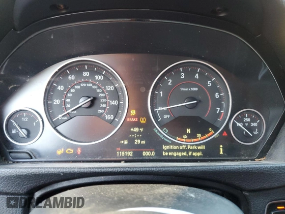2014 BMW 3 Series 335i with VIN WBA3A9C50EF479026, listed as a Copart auction lot 42343485 with 115,192 mi miles and Clean Title. Bid and sale history available at carsss.com. Image 9.