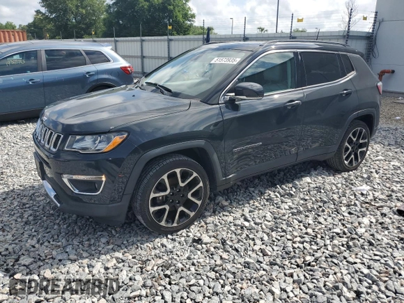 2018 Jeep Compass Limited with VIN 3C4NJCCB1JT488736, listed as a Copart auction lot 51573935 with 69,498 mi miles and Salvage Title. Bid and sale history available at carsss.com. Image 1.