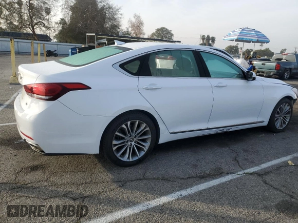 2017 Genesis G80 3.8L with VIN KMHGN4JE3HU196064, listed as a Copart auction lot 43457495 with 45,171 mi miles and Salvage Title. Bid and sale history available at DreamBid. Image 3.