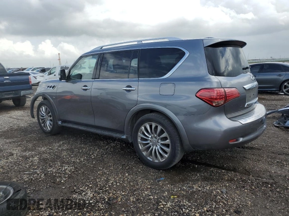 2017 Infiniti QX80 with VIN JN8AZ2NF9H9646393, listed as a Copart auction lot 50563315 with Not provided miles and Salvage title. Bid and sale history available at DreamBid. Image 2.