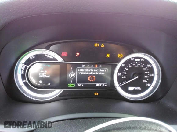 2019 Kia Niro EX with VIN KNDCC3LC4K5222283, listed as a Copart auction lot 45430815 with 83,319 mi miles and Non Repairable. Bid and sale history available at carsss.com. Image 9.