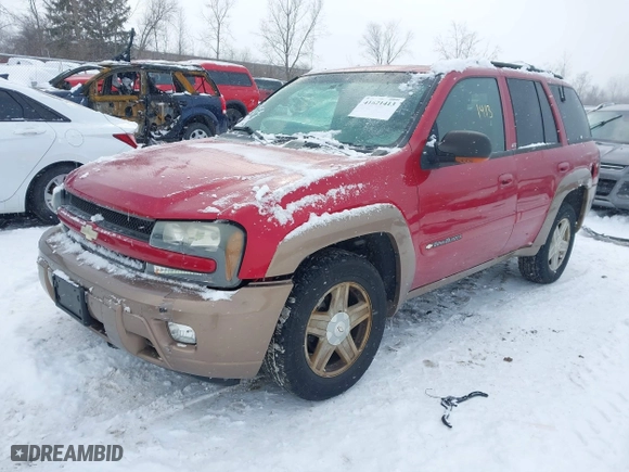 2002 Chevrolet TrailBlazer LS with VIN 1GNDT13S722412684, listed as a IAAI auction lot 41621413 with 162,244 mi miles. Bid and sale history available at carsss.com. Image 2.