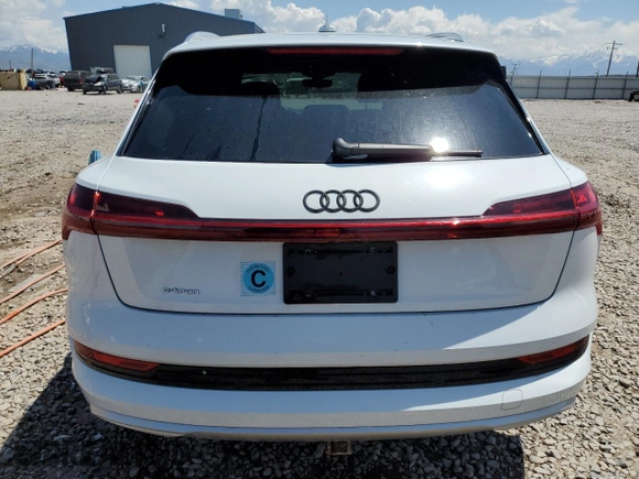 2019 Audi e-tron Prestige with VIN WA1VABGE8KB022801, listed as a Copart auction lot 52213123 with 28,988 mi miles. Bid and sale history available at carsss.com. Image 6.