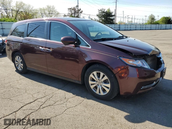2015 Honda Odyssey EX with VIN 5FNRL5H49FB038016, listed as a Copart auction lot 54004185 with 132,919 mi miles and Salvage Title. Bid and sale history available at DreamBid. Image 4.