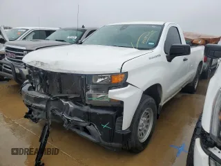 2021 Chevrolet Silverado 1500 Work Truck with VIN 3GCNWAEH9MG275148, listed as a Copart auction lot 75474454 with 34,015 mi miles and Salvage Title. Bid and sale history available at carsss.com. Image 1.