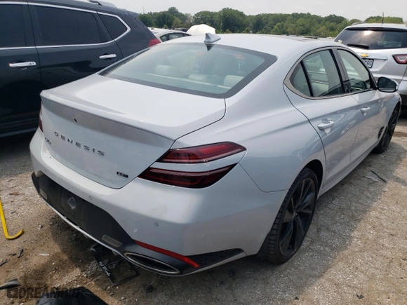 2022 Genesis G70 3.3T with VIN KMTG54TE0NU096826, listed as a Copart auction lot 60146083 with 22,414 mi miles. Bid and sale history available at carsss.com. Image 3.