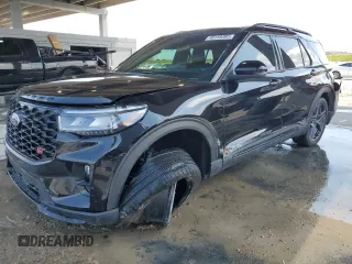 2025 Ford Explorer ST with VIN 1FMWK8GC4SGA22804, listed as a Copart auction lot 49159385 with 7,554 mi miles and Salvage Title. Bid and sale history available at carsss.com. Image 1.