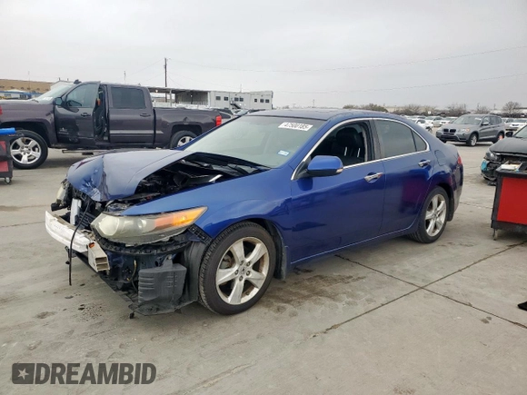 2009 Acura TSX with VIN JH4CU26629C028370, listed as a Copart auction lot 47500185 with 0 mi miles and Salvage Title. Bid and sale history available at carsss.com. Image 1.