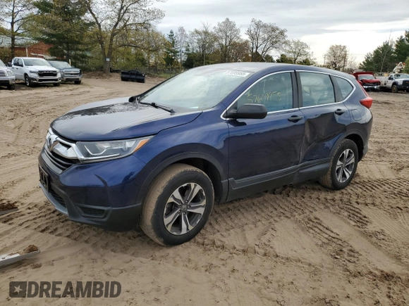 2017 Honda CR-V LX z VIN 5J6RW6H3XHL006318, wystawiony jako Copart lot #57699955 z przebiegiem 83 829 mil mil oraz Czysty tytuł • Clean title. Historia ofert i sprzedaży dostępna na DreamBid. Obrazek 1.
