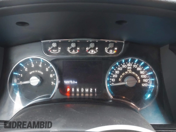 2012 Ford F-150 XL with VIN 1FTFW1ET4CKE34707, listed as a IAAI auction lot 41734865 with 193,275 mi miles. Bid and sale history available at carsss.com. Image 7.