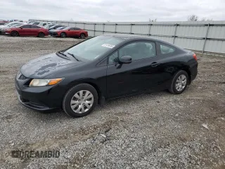 2012 Honda Civic Cpe LX with VIN 2HGFG3B5XCH553451, listed as a Copart auction lot 51416055 with 89,845 mi miles and Salvage Title. Bid and sale history available at carsss.com. Image 1.