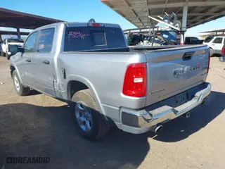 2025 Ram 1500 Big Horn with VIN 1C6SRFFP0SN562550, listed as a IAAI auction lot 41692369 with 25,675 mi miles. Bid and sale history available at carsss.com. Image 3.