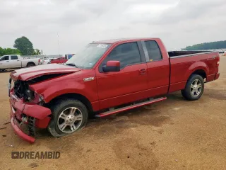 2008 Ford F-150 STX with VIN 1FTRX12W68KD11913, listed as a Copart auction lot 57166435 with 186,576 mi miles and Salvage title. Bid and sale history available at DreamBid. Image 1.