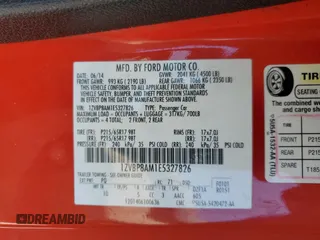 2014 Ford Mustang V6 with VIN 1ZVBP8AM1E5327826, listed as a Copart auction lot 57093825 with 158,268 mi miles and Salvage title. Bid and sale history available at DreamBid. Image 12.