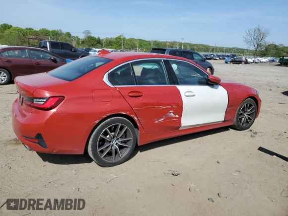 2020 BMW 3 Series 330i with VIN 3MW5R1J03L8B22097, listed as a Copart auction lot 54846115 with 109,637 mi miles and Salvage title. Bid and sale history available at DreamBid. Image 3.