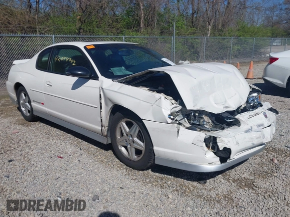 2004 Chevrolet Monte Carlo SS Supercharged with VIN 2G1WZ121749159033, listed as a IAAI auction lot 42054942 with 119,326 mi miles. Bid and sale history available at carsss.com. Image 1.
