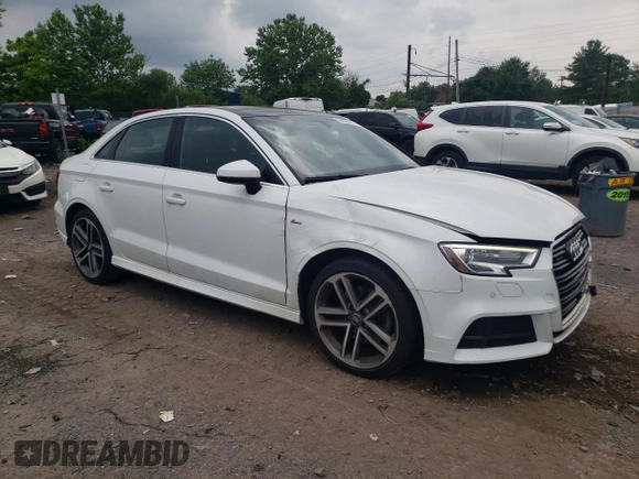 2017 Audi A3 Premium Plus with VIN WAUJ8GFF0H1029924, listed as a Copart auction lot 64680674 with 75,470 mi miles and Salvage Title. Bid and sale history available at DreamBid. Image 4.