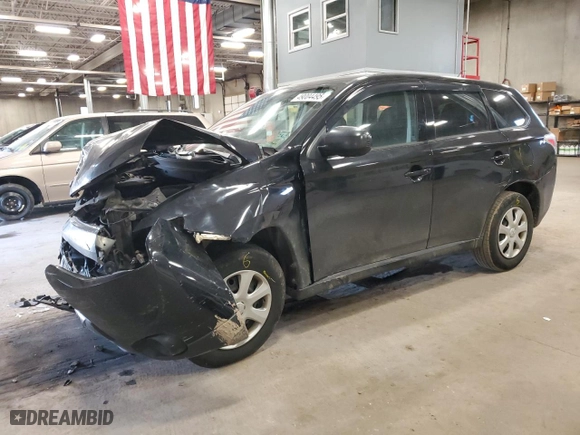 2014 Mitsubishi Outlander ES with VIN JA4AD2A38EZ014285, listed as a Copart auction lot 49004495 with 164,019 mi miles and Salvage Title. Bid and sale history available at carsss.com. Image 1.