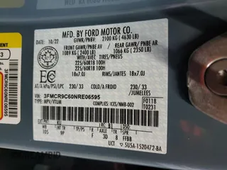 2022 Ford Bronco Sport Outer Banks z VIN 3FMCR9C60NRE06595, wystawiony jako Copart lot #49254795 z przebiegiem 20 947 mil mil oraz Szkoda całkowita • Salvage title. Historia ofert i sprzedaży dostępna na DreamBid. Obrazek 13.