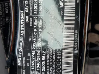 2013 Mercedes-Benz GLK 250 with VIN WDCGG0EB0DG111658, listed as a Copart auction lot 60123164 with 109,096 mi miles and Salvage Title. Bid and sale history available at DreamBid. Image 13.