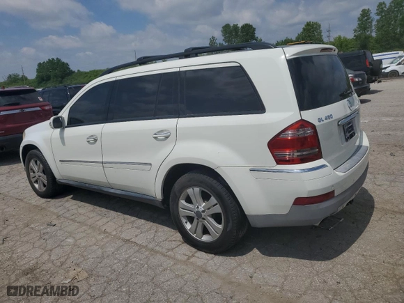 2008 Mercedes-Benz GL-Class 4.6L with VIN 4JGBF71E68A403752, listed as a Copart auction lot 55204724 with 188,936 mi miles and Salvage Title. Bid and sale history available at carsss.com. Image 2.