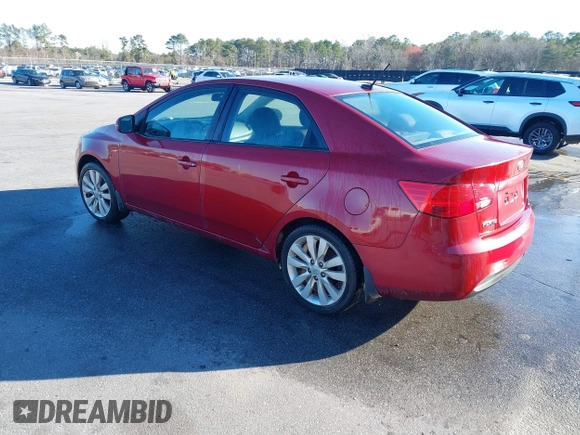 2012 Kia Forte SX with VIN KNAFW4A33C5595018, listed as a IAAI auction lot 41695047 with 187,356 mi miles. Bid and sale history available at carsss.com. Image 3.